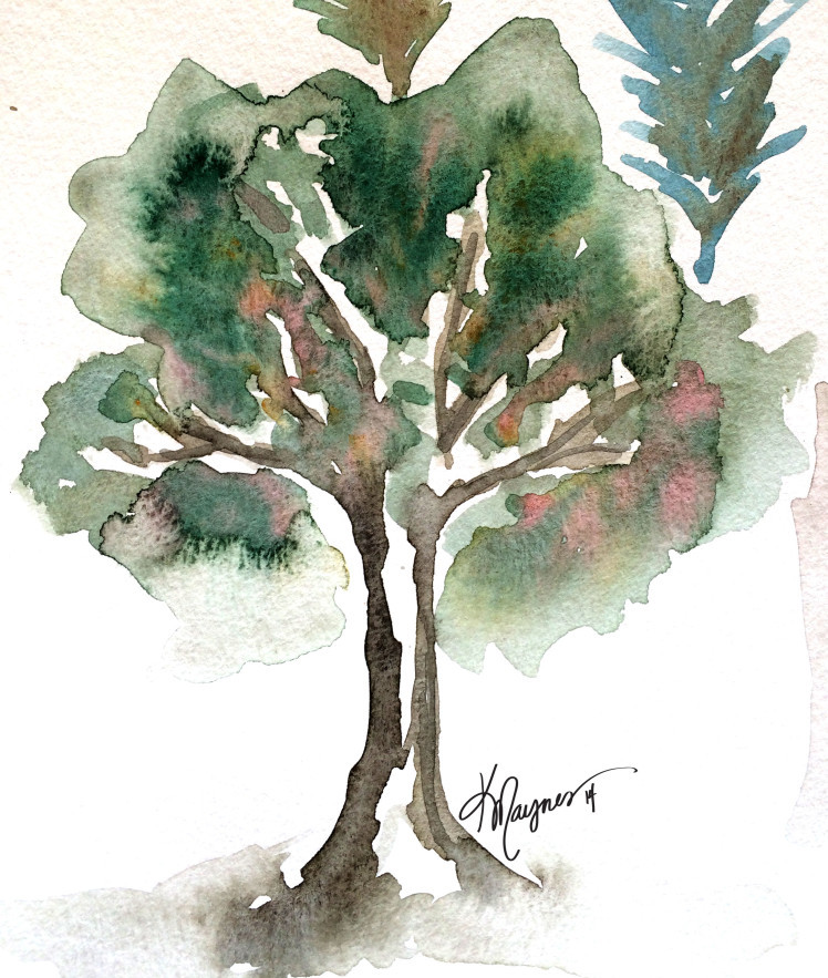 watercolor-trees beginner