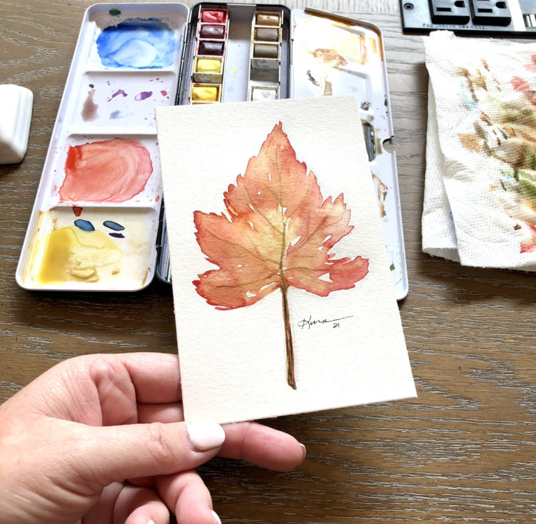 Watercolor Fall Leaf