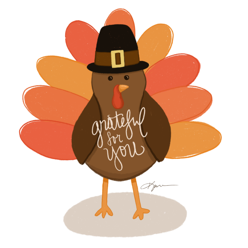 Gratitude Turkey Time-lapse in Procreate