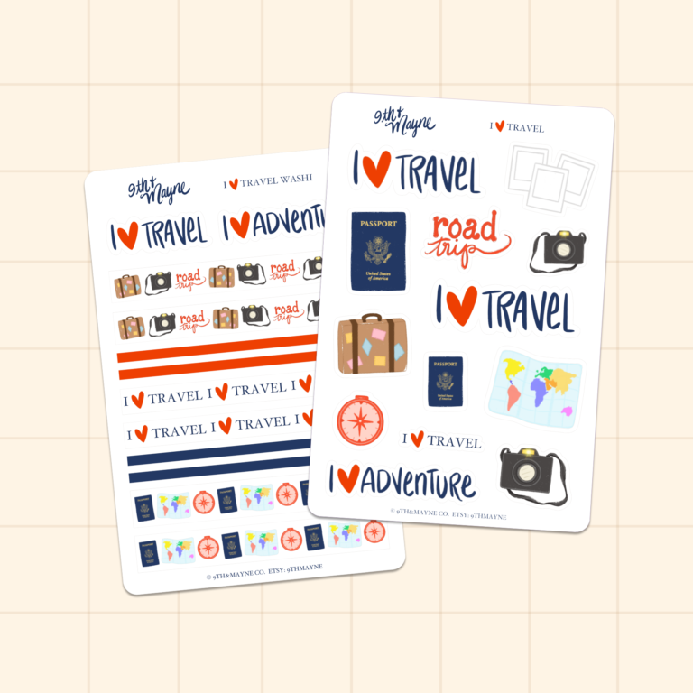 Travel Stickers for Planners