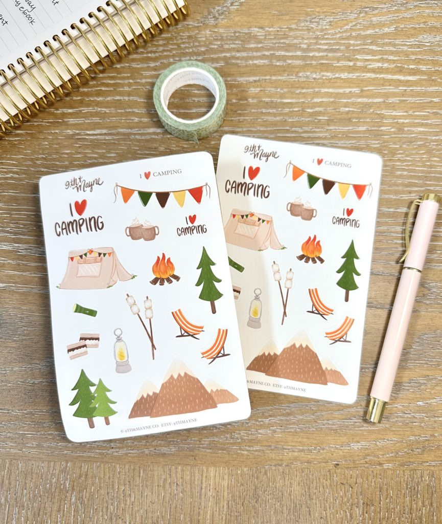 Small Camping stickers