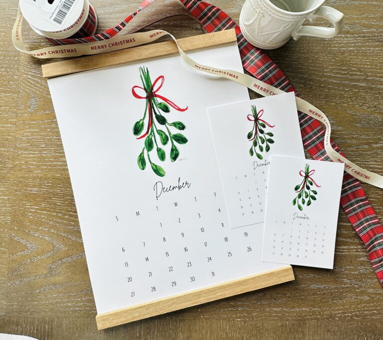 11x14 Watercolor Wall Calendar