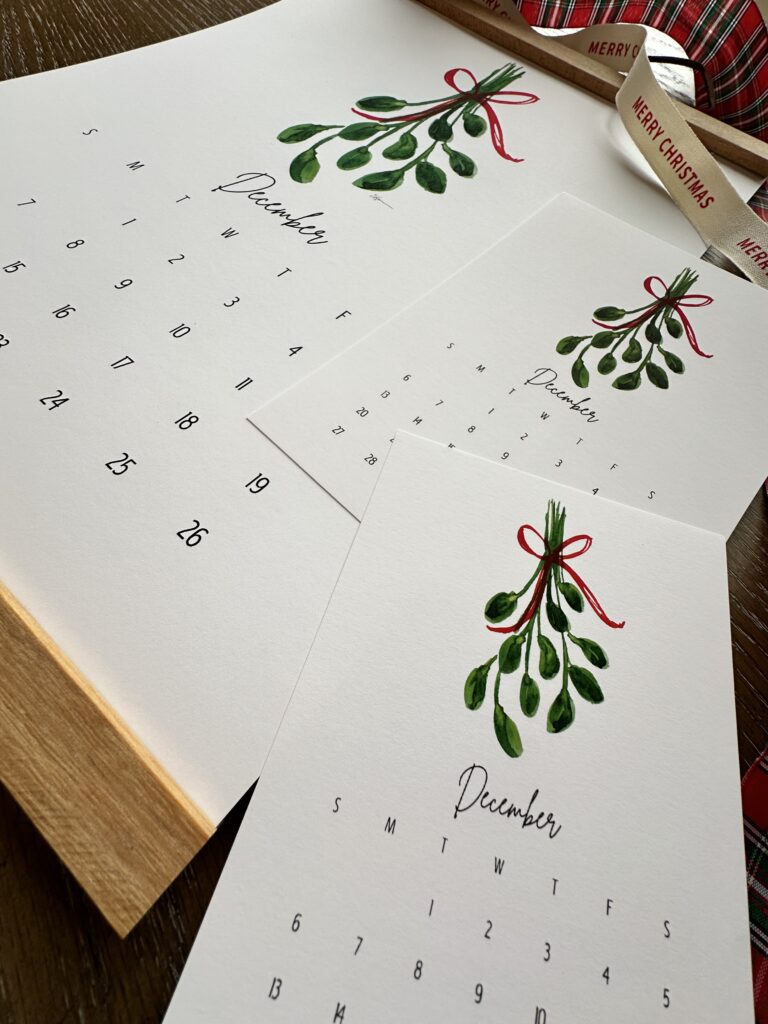 11x14 Watercolor Wall Calendar