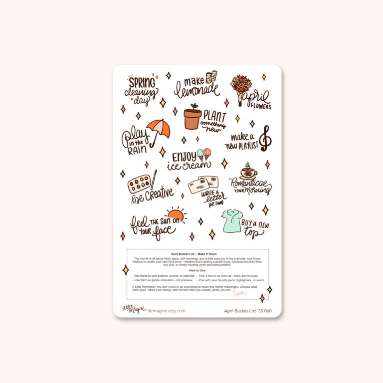 New Release: April Bucket List